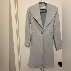 Solitaire Light Gray Trench Coat